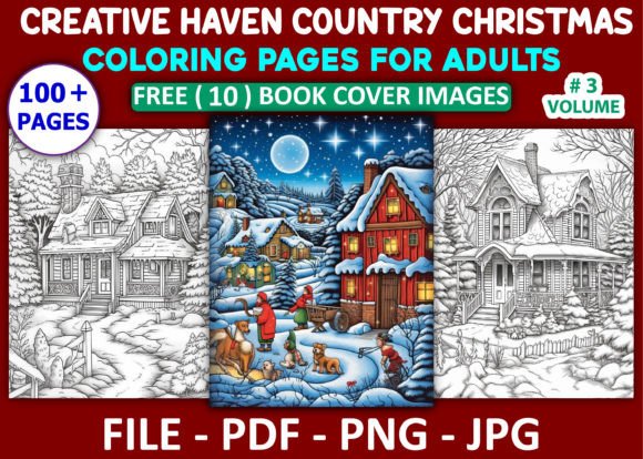 100 + Country Christmas Coloring Pages