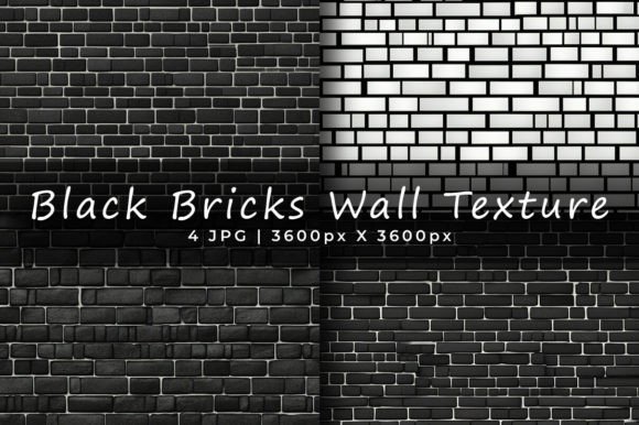 Black and White Bricks Wall Textures Illustration Textures Par srempire