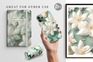 Digital Paper 3D Jasmine Flowers Graphic by Artnoy · Creative Fabrica