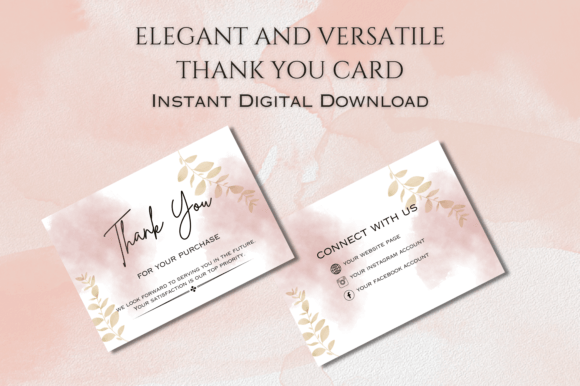 Elegant Canva Template Thank You Card
