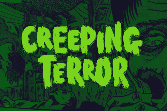 End Crawl Font PNG with transparent background - Preview 6
