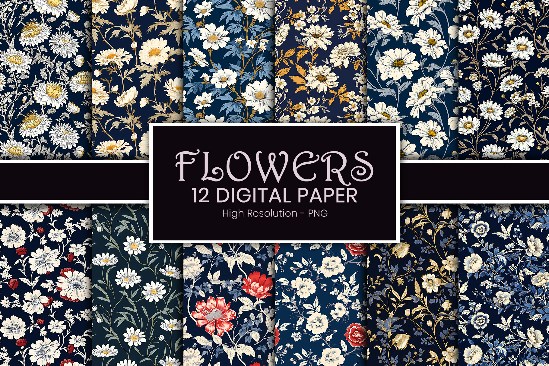 Flower Seamless Pattern Graphic by IkkiloDesign · Creative Fabrica