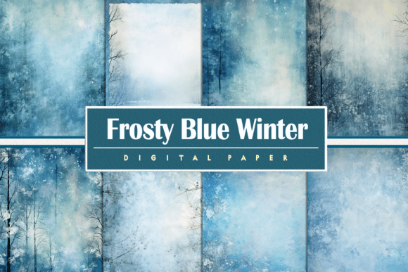 Frosty Blue Winter Paper