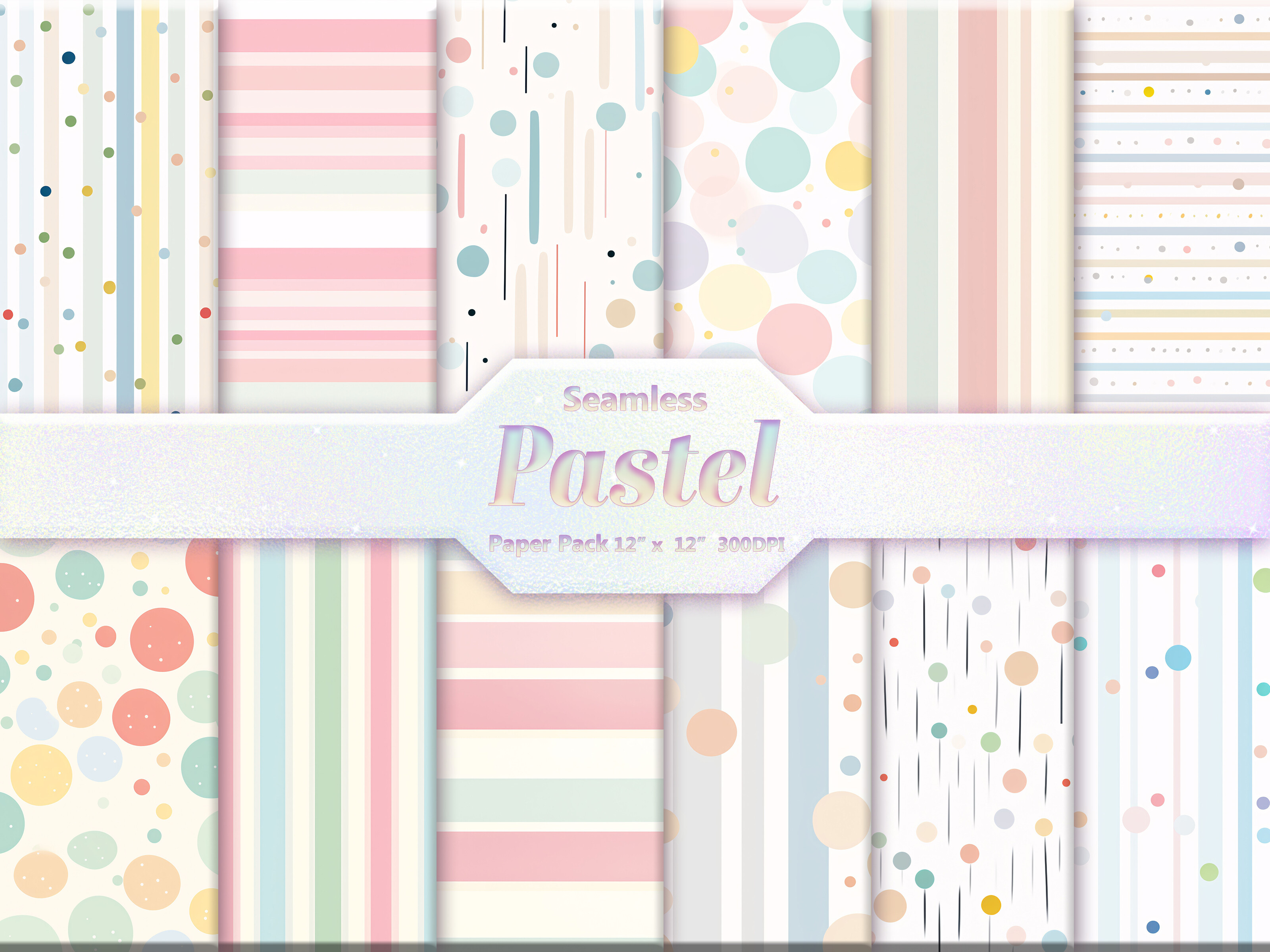 Pastel Digital Paper Pack Graphic by DifferPP · Creative Fabrica