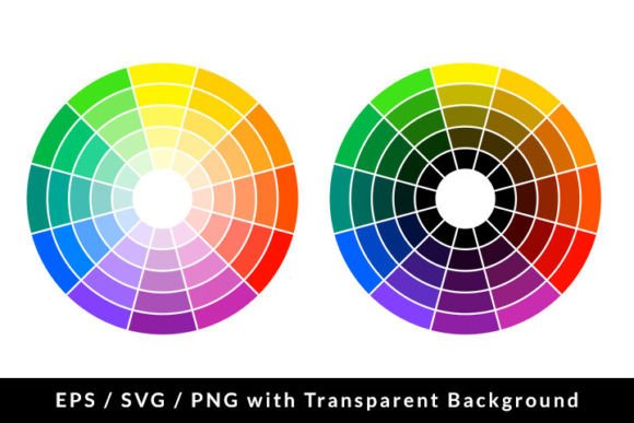 Color Wheel with Gradients SVG EPS PNG