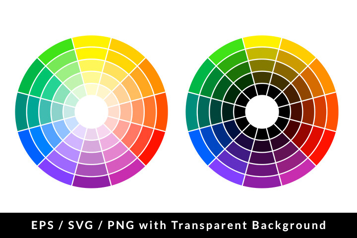 Color Wheel with Gradients SVG EPS PNG