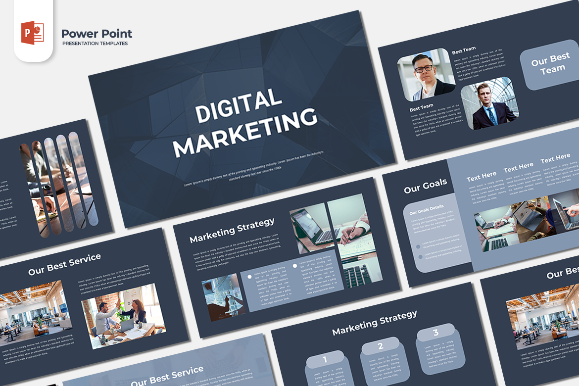 Plantilla de PowerPoint de Marketing Digital