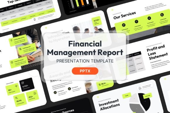 Preview of Financial Management Report - Powerpoint business report presentation template