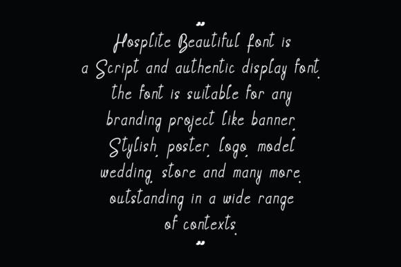 Hosplite Beautiful Font PNG with transparent background - Preview 5