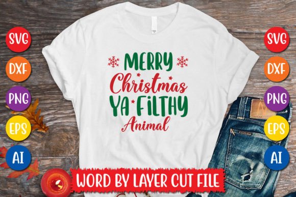 Merry Christmas Ya Filthy Animal SVG