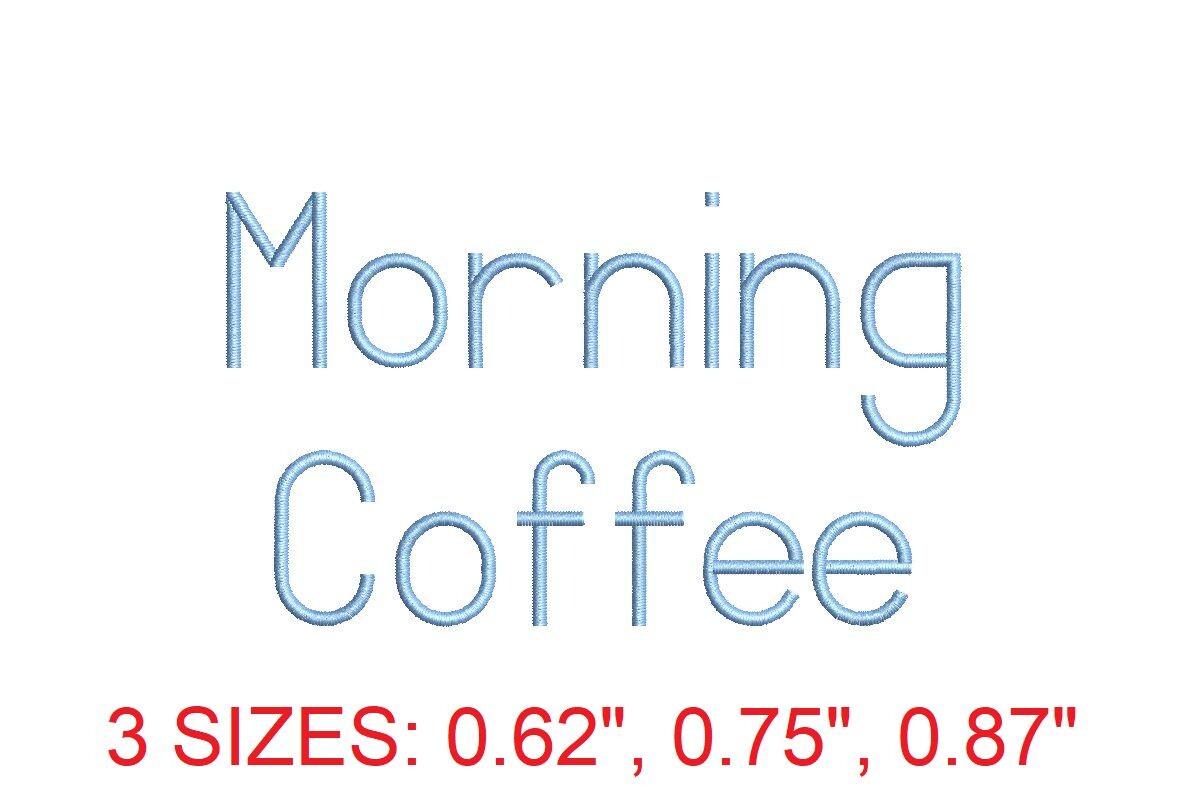 Morning Coffee Embroidery Font