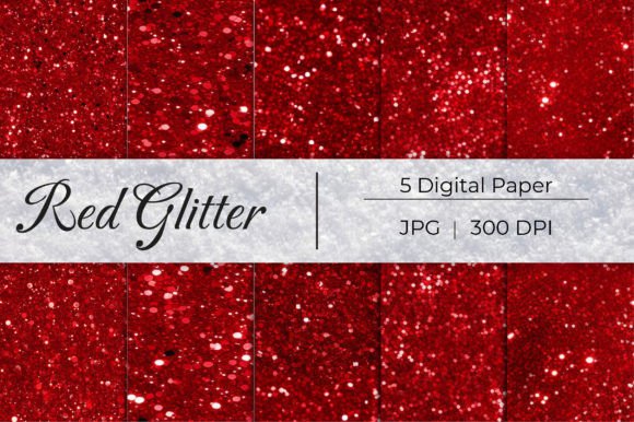 Red Glitter Paper Backgrounds