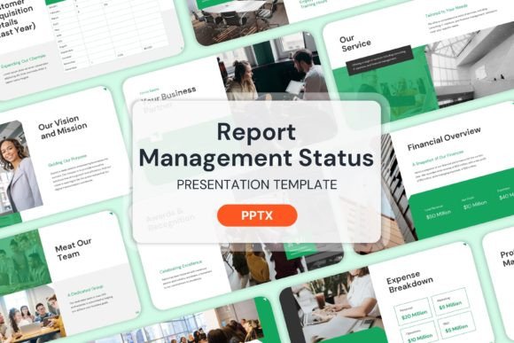 Preview of Report Management Status - PPT Templates business report presentation template