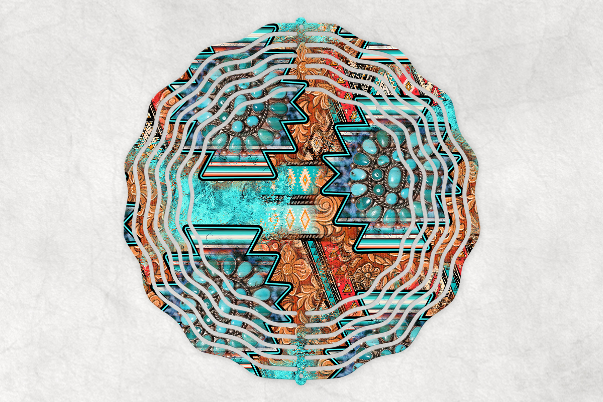 AZTEC COUNTRY STAR Wind Spinner Subli... Graphic by FreeSublimations ...