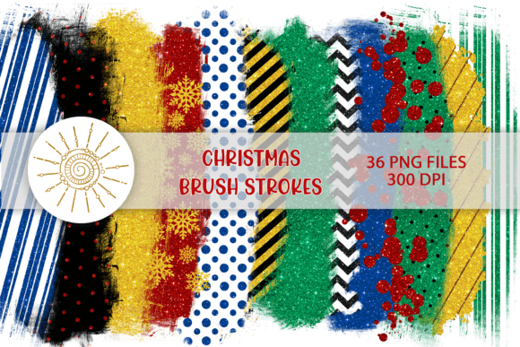 Christmas Brush Strokes • ClipART