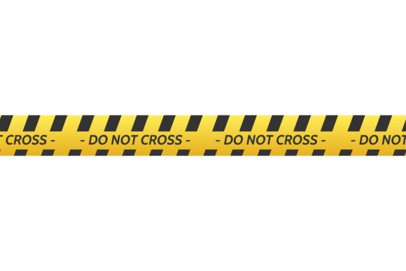 Do Not Cross Ribbon. Crime Scene Barrier