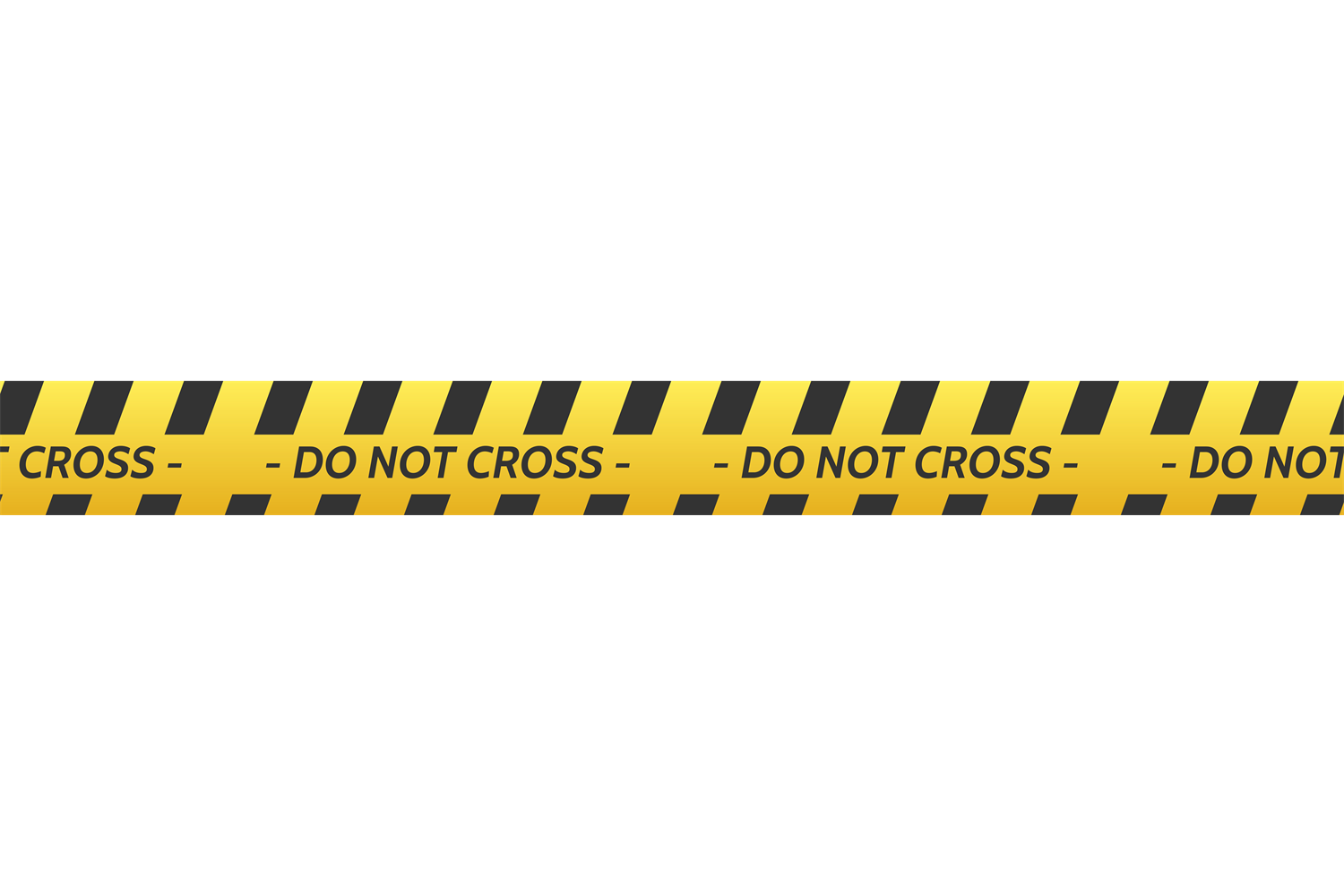 Do Not Cross Ribbon. Crime Scene Barrier