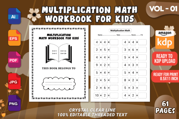 Multiplication Math Workbook Vol – 01