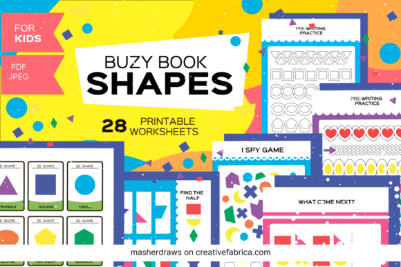 SHAPES BUSY BOOK. 28 Worksheets