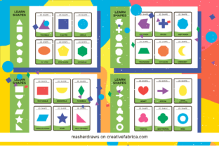 SHAPES BUSY BOOK. 28 Worksheets Graphic by masherdraws · Creative Fabrica