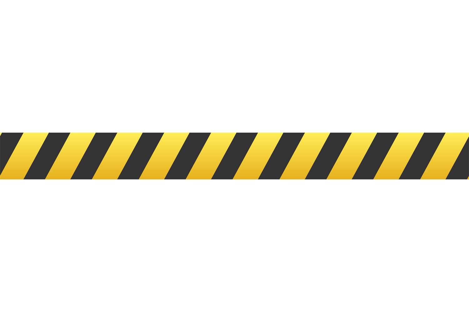 Striped Ribbon. Police Tape. Yellow Blac