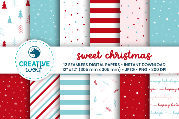 Sweet Christmas Seamless Digital Paper