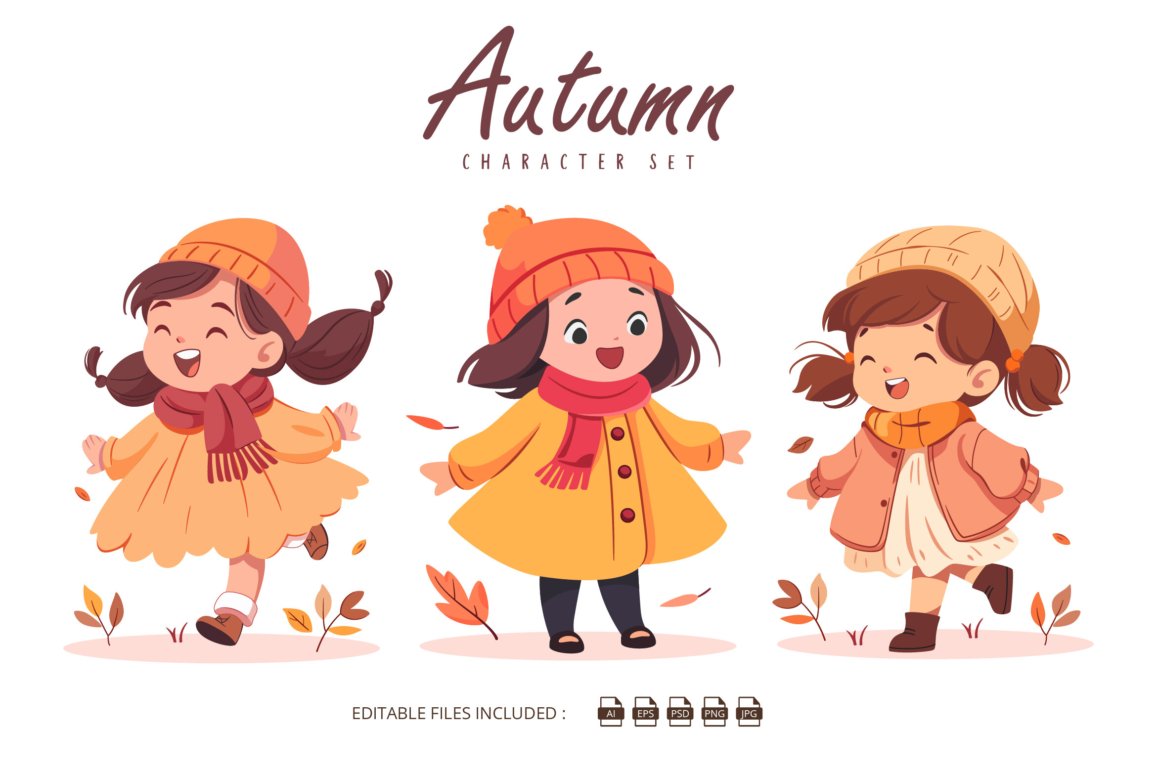 Autumn Cartoon Children Set Graphic by alolieli · Creative Fabrica