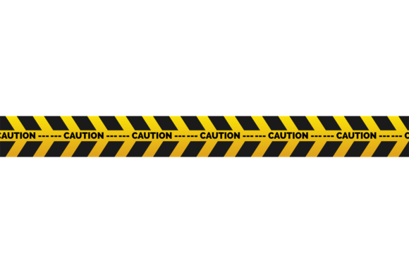 Caution Yellow Tape. Police Ribbon. Safe