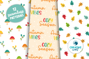 Cozy Autumn Vibes Digital Paper Pack Graphic by Creative Wolf Design ...