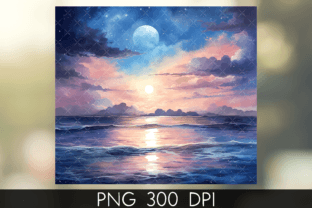Ocean Wave Night Sky Tumbler Sublimation Graphic by mragjaza · Creative ...