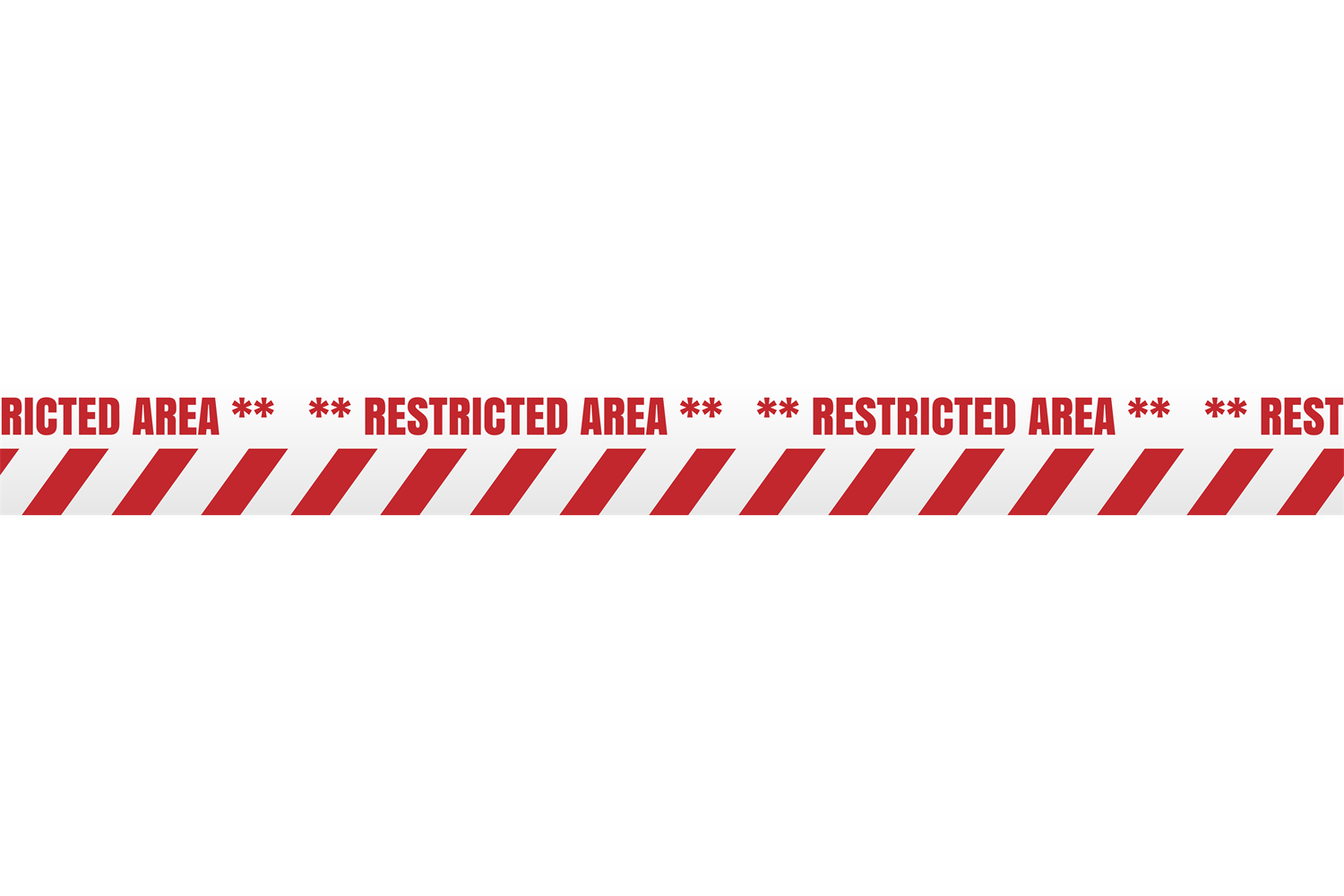 Restricted Area Tape. Dangerous Zone Red