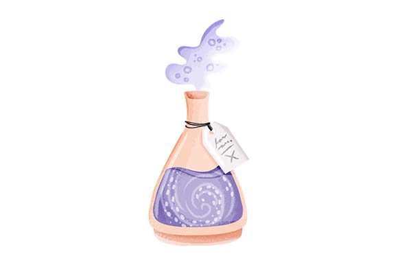 Purple Potion Bottle