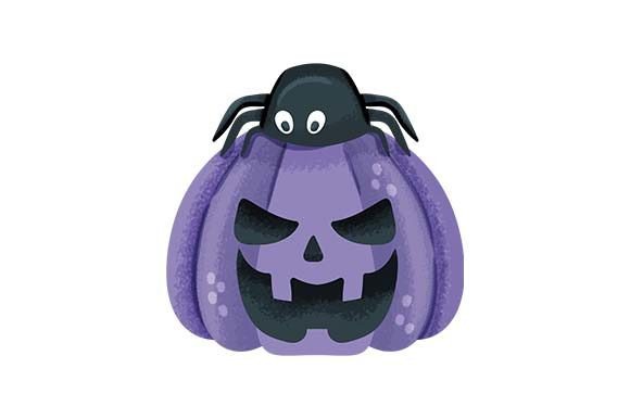 Halloween Pumpkin with Spider