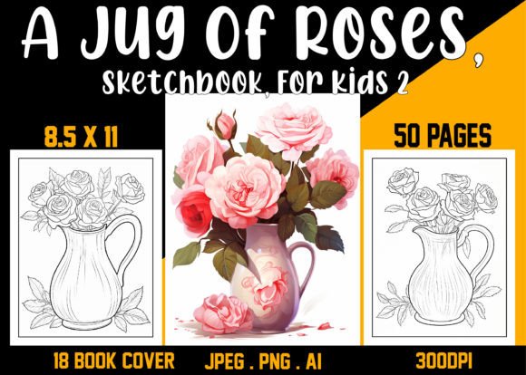 A Jug of Roses, Sketchbook, for Kids 2