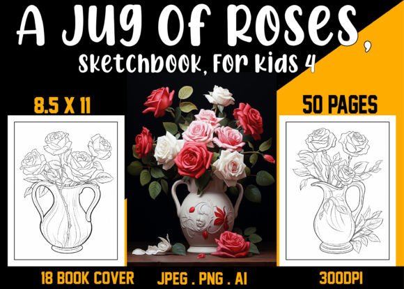 A Jug of Roses, Sketchbook, for Kids 4