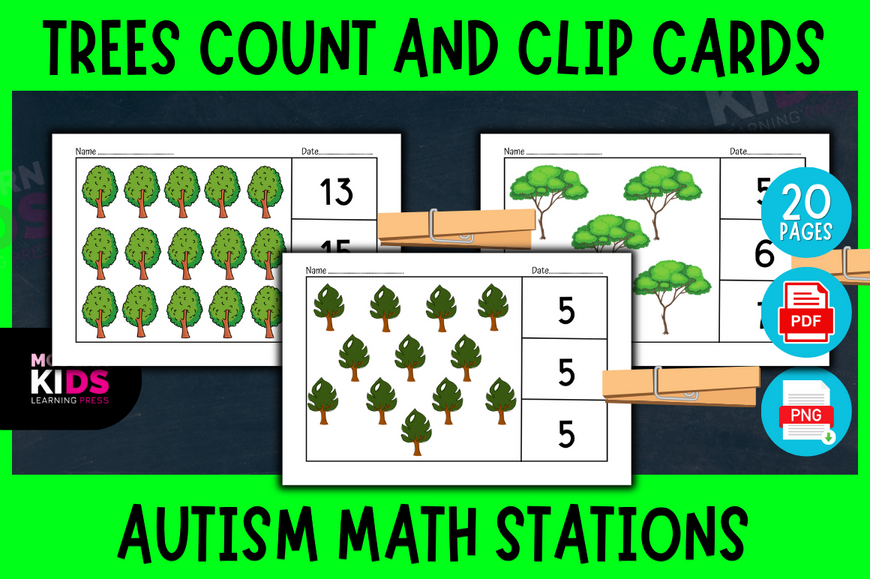 Autism Math Stations: Trees Counting
