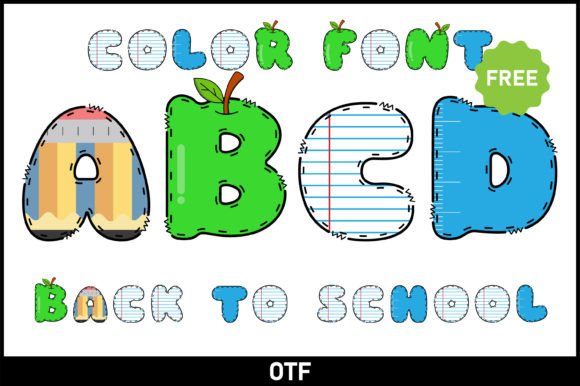 Back to School Color Fonts Font By Veil