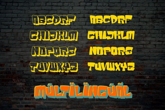 Badge Robo Font PNG with transparent background - Preview 1