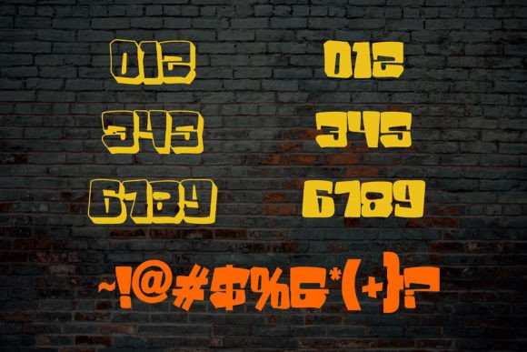Badge Robo Font PNG with transparent background - Preview 2