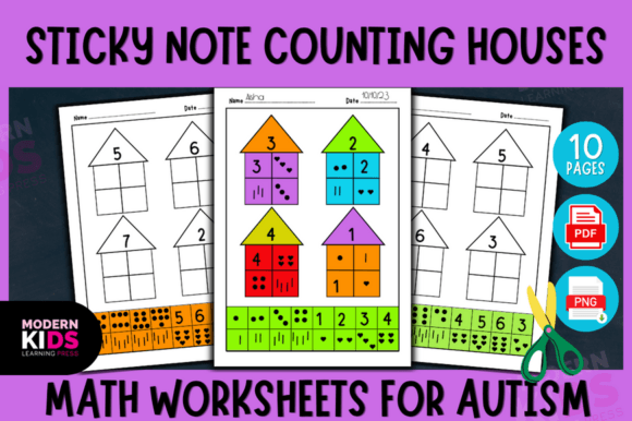Counting Houses - Worksheets for Autism