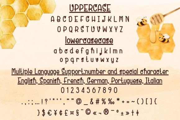 Honey Amber Font PNG with transparent background - Preview 4