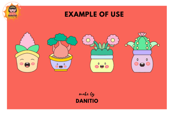 Potted Plants Font PNG with transparent background - Preview 5