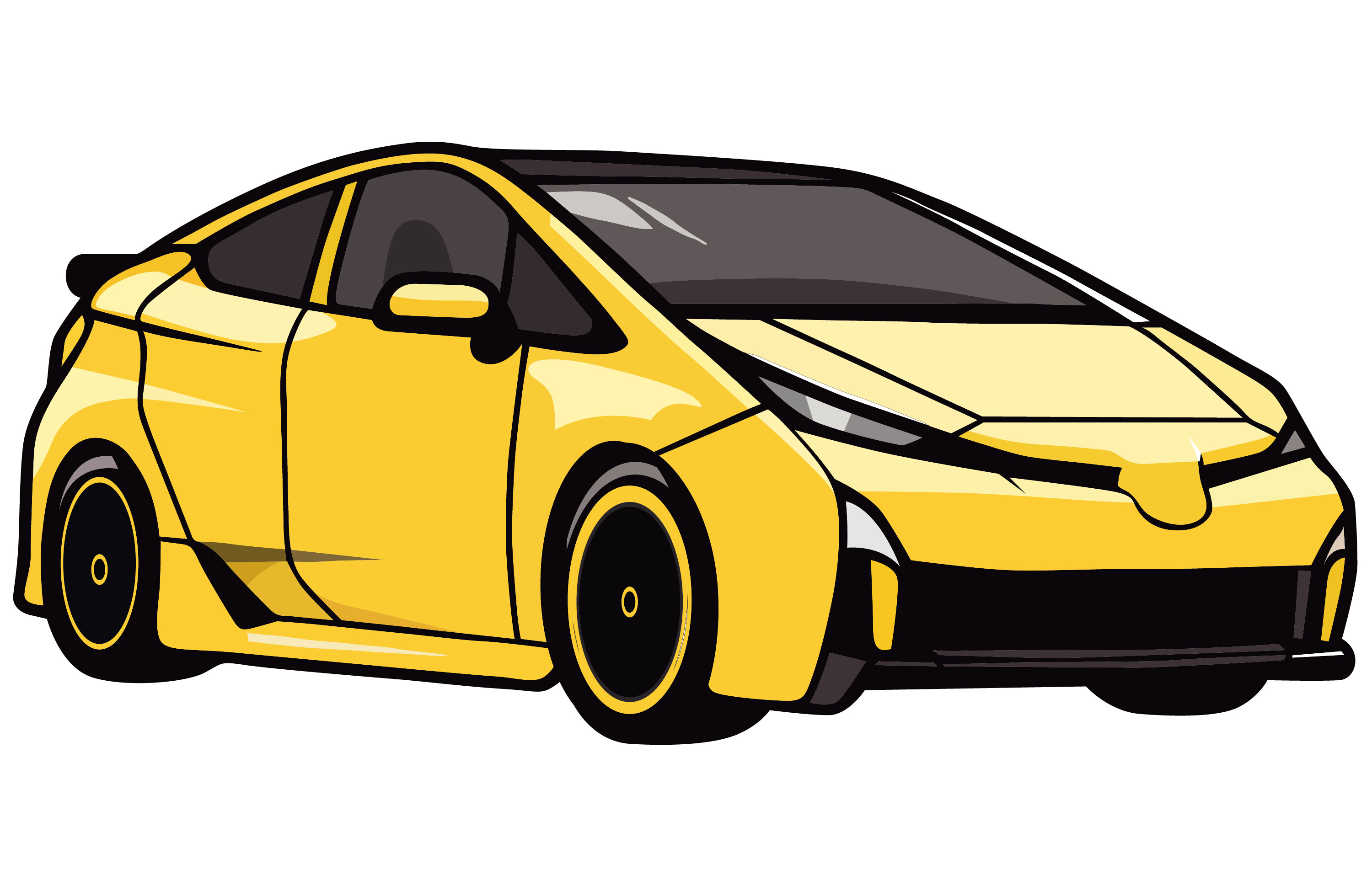 Prius Cars Vector Illustration Graphic by Unique Design Team · Creative ...