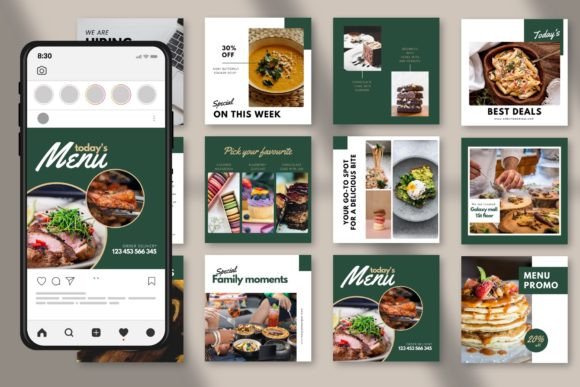 Preview of Restaurant Food Social Media Post food social media design template