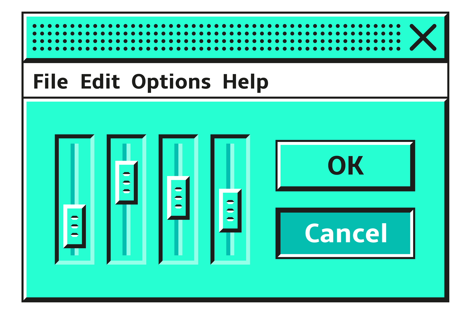 Retro Computer Window Frame Design Retro Option Window Frame. Old Computer Graphic by ladadikart ...