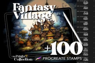 100+ Procreate Fantasy Village Stamps Graphic by myprintscollection ...