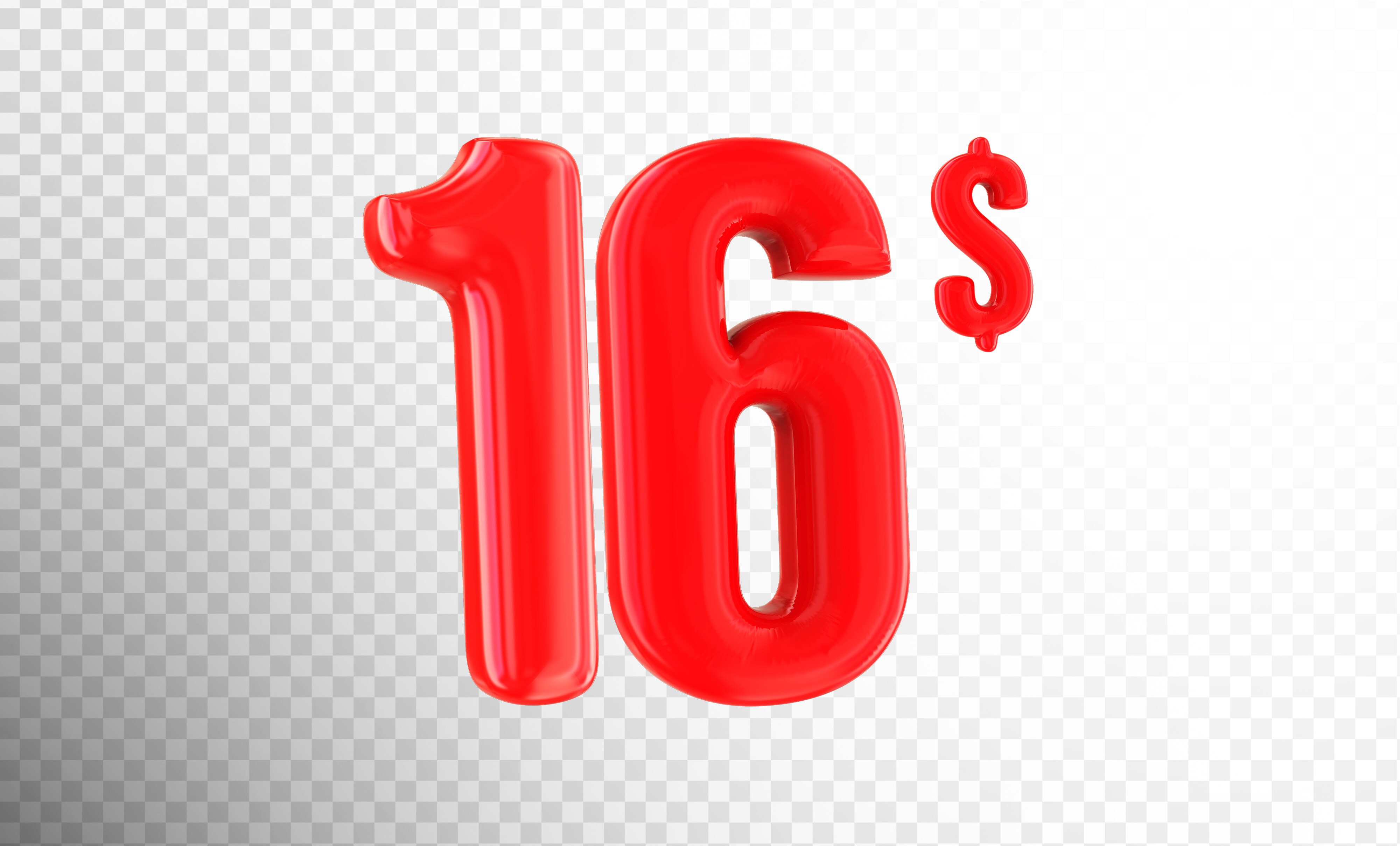 16 Number Red 3D Render Graphic by olsopheap · Creative Fabrica