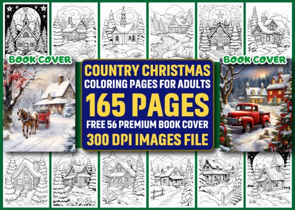 165 Country Christmas Coloring Pages