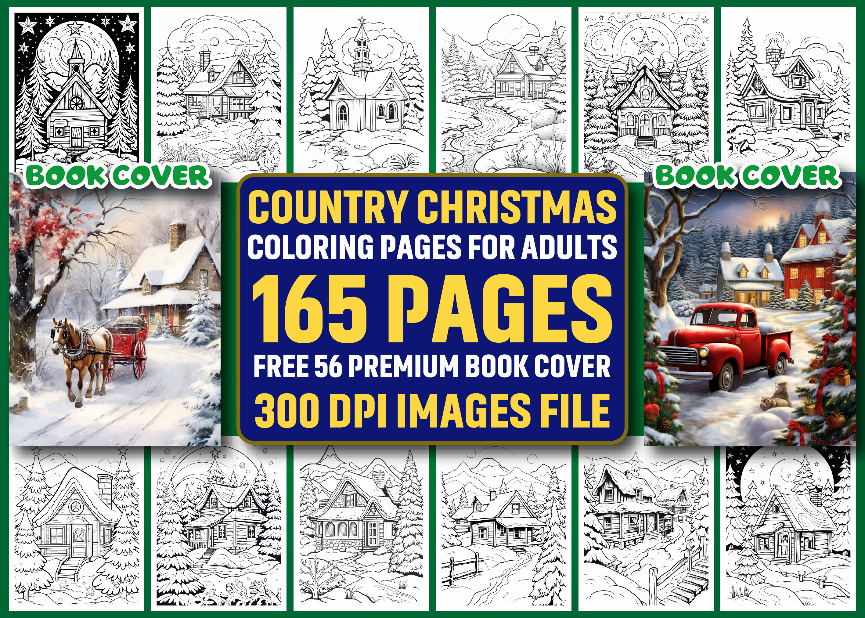 165 Country Christmas Coloring Pages