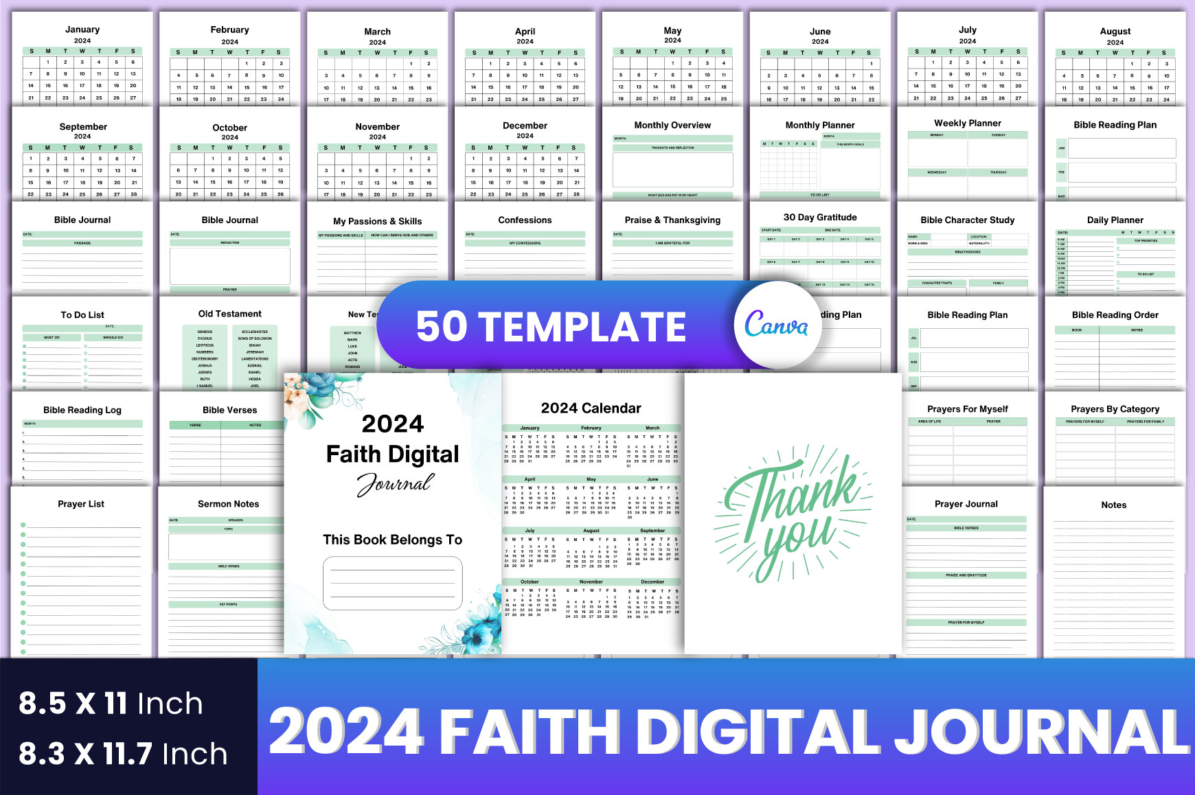 2024 Faith Digital Journal Canva Graphic by munjixpro · Creative Fabrica